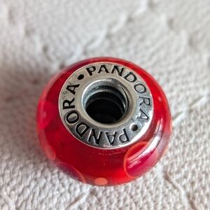 Authentic Pandora Vibrant Red Bead Charm S925 ALE